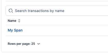 Transactions tab