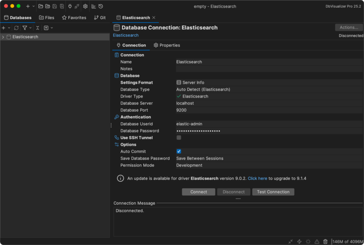 dbvis enter connection details