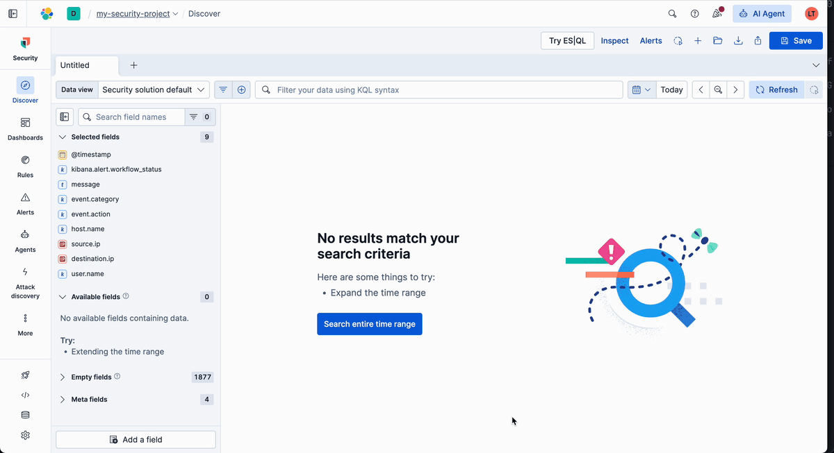 Standalone agent builder chat mode in main navigation