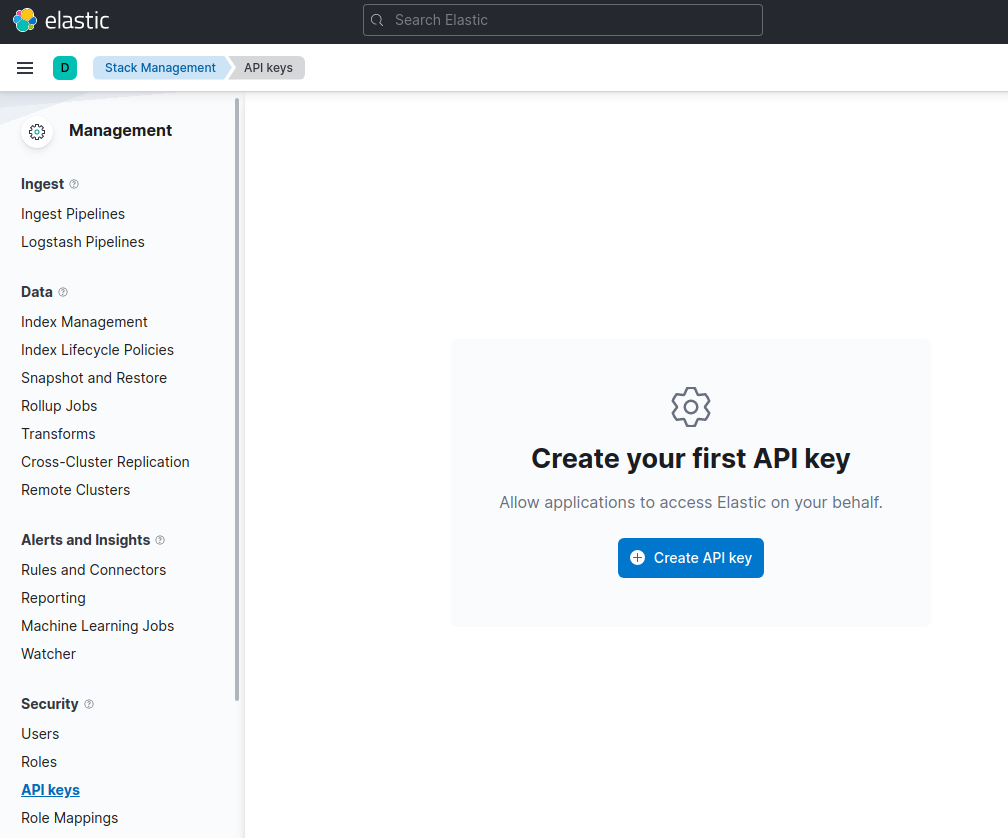 Create API key Create API key