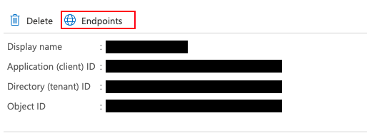 A screenshot of the Azure Endpoints dialog with fields for Display Name