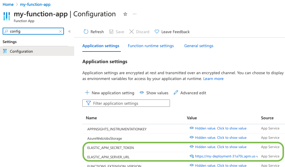 Configuring the APM Agent in the Azure Portal Configuring the APM Agent in the Azure Portal