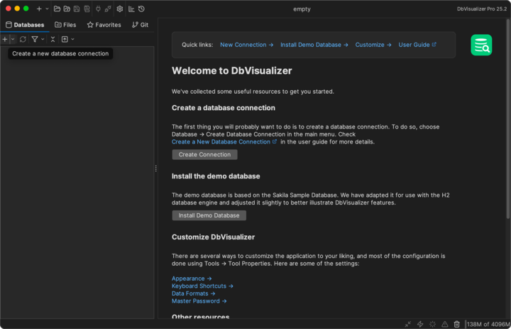 dbvis new connection