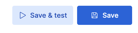 Save and Save and test buttons for tool creation