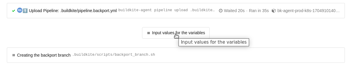 waiting input step waiting input step