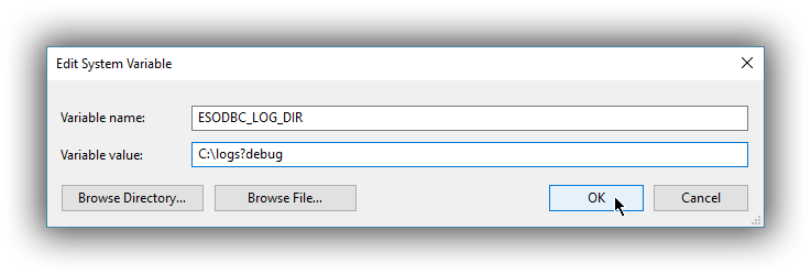 env var log env var log