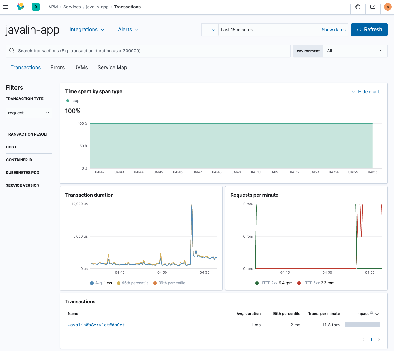 Javalin App Applications UI Javalin App Applications UI