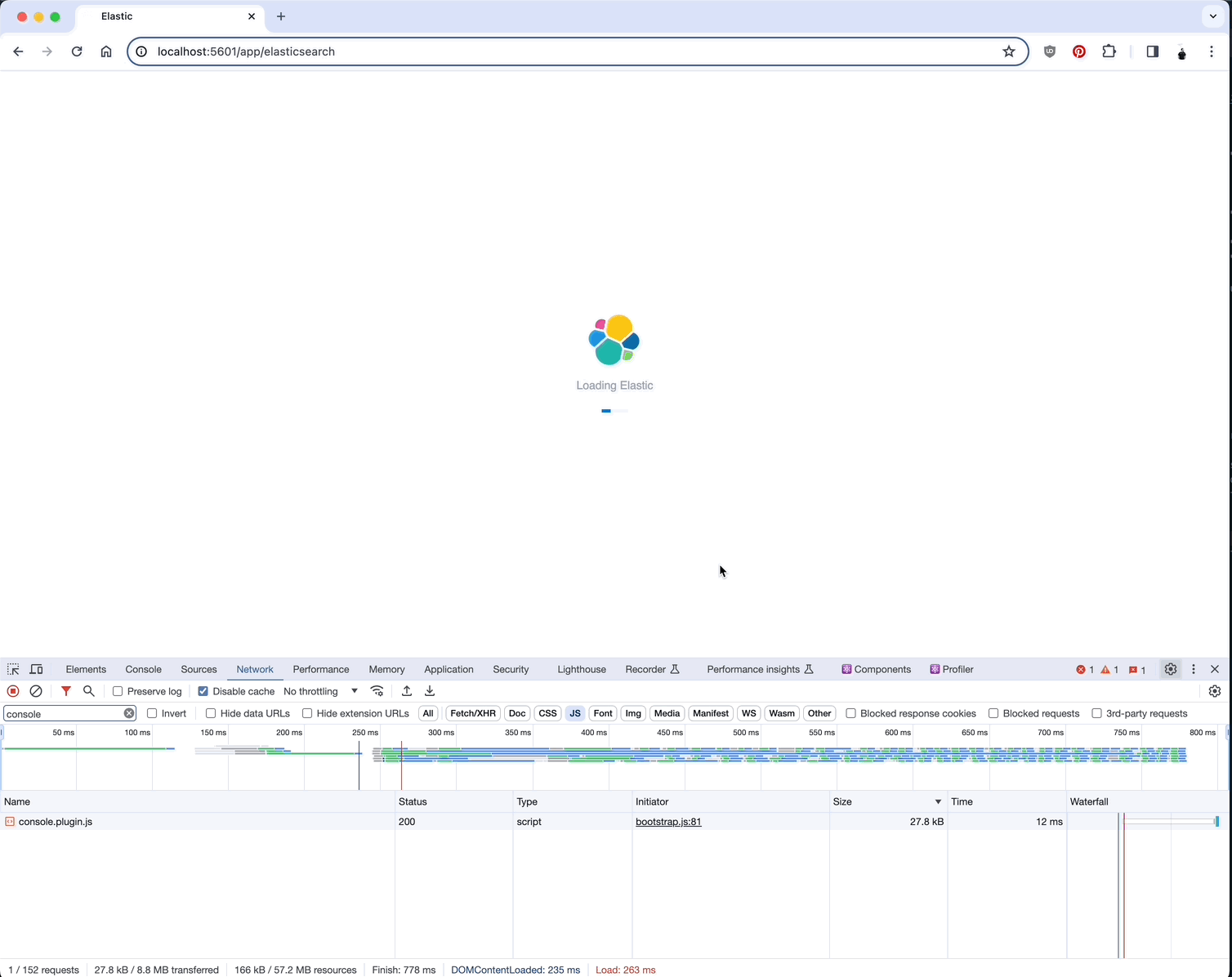 Network tab of Chrome showing the effects of the change Network tab of Chrome showing the effects of the change