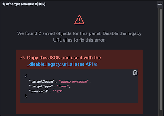 Sharing Saved Objects embeddable legacy URL conflict (showing details) Sharing Saved Objects embeddable legacy URL conflict (showing details)
