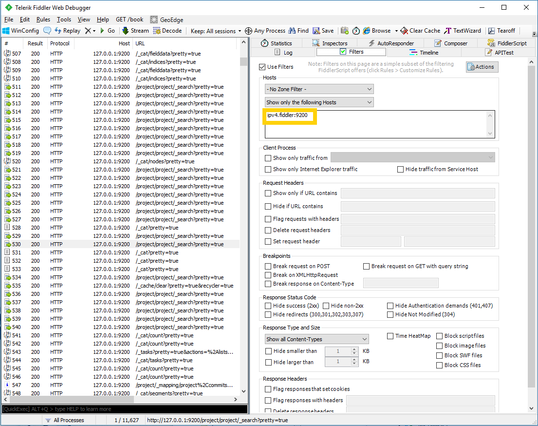 Capturing requests to localhost Capturing requests to localhost