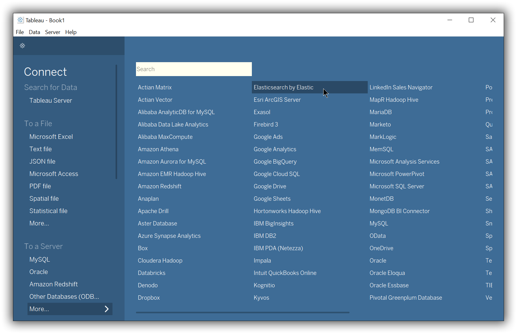 Select Elasticsearch by Elastic as the data source Select Elasticsearch by Elastic as the data source