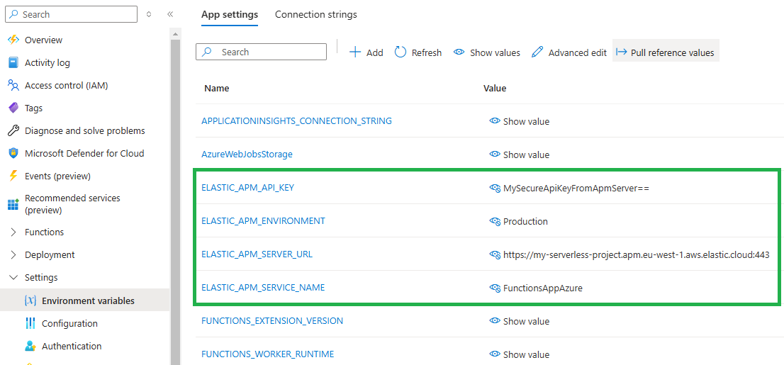 Configuring the APM Agent in the Azure Portal Configuring the APM Agent in the Azure Portal