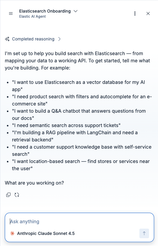AI onboarding chat