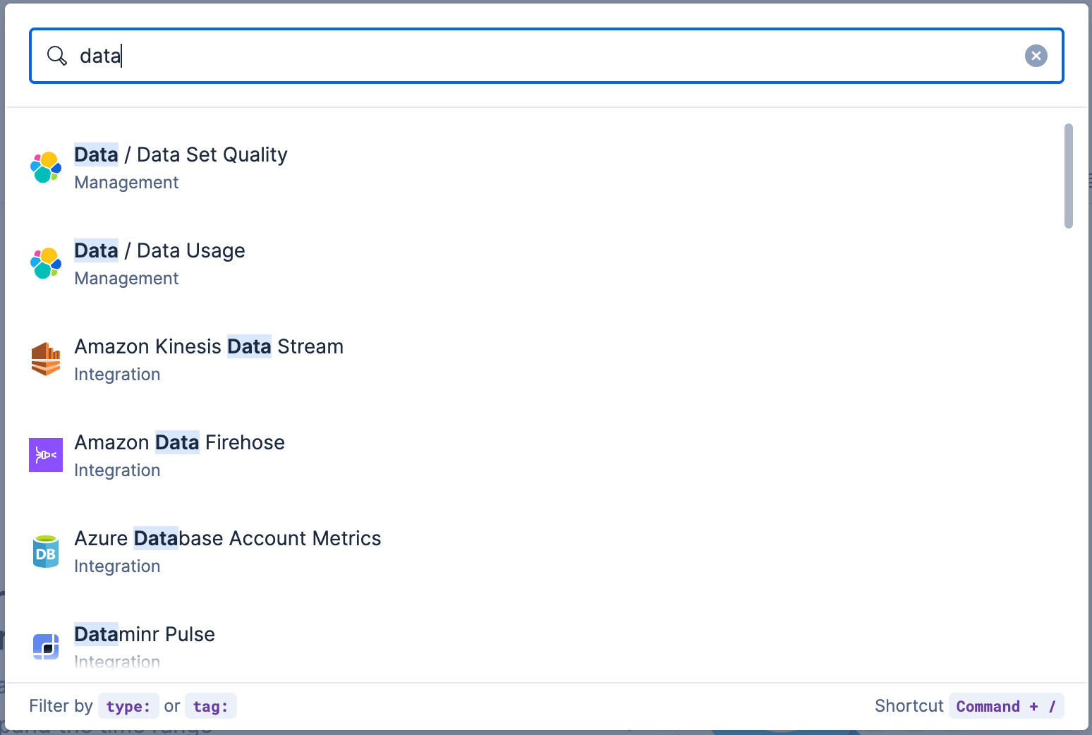 Example of searching for apps