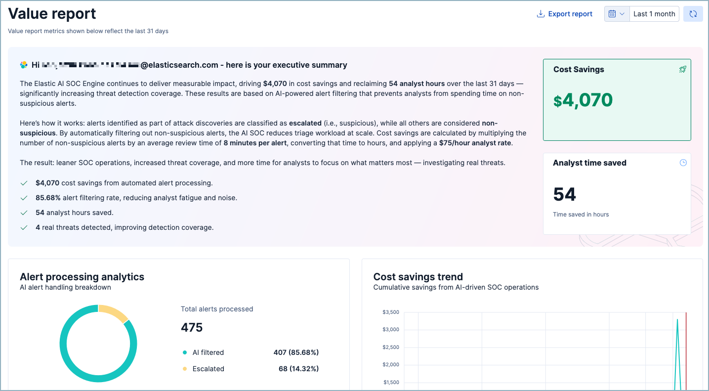 The Value Report in an EASE project