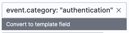 Timeline template filter value