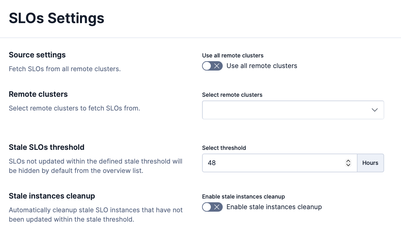 Select remote clusters to fetch SLOs