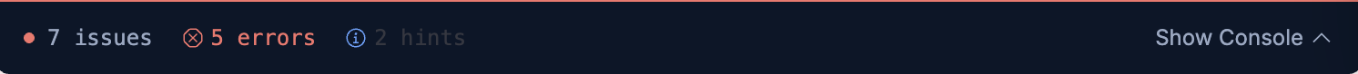 Diagnostics HUD summary bar Diagnostics HUD summary bar