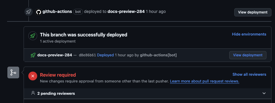 docs-preview deployment docs-preview deployment