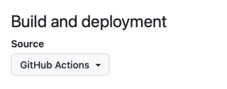 GitHub Pages settings