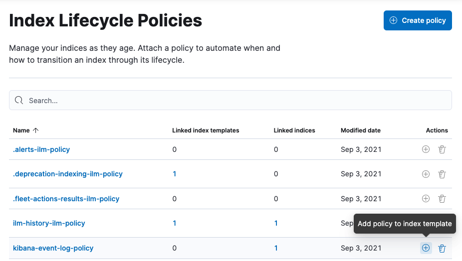 index lifecycle policies index lifecycle policies