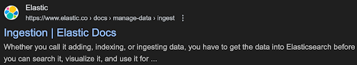 Screenshot of a documentation page showing the meta title field in a content management system. The meta title field is populated with Elasticsearch Documentation. The interface includes form fields and labels in a clean, minimal layout. The tone is neutral and instructional, focusing on how the meta title is set for a documentation page.