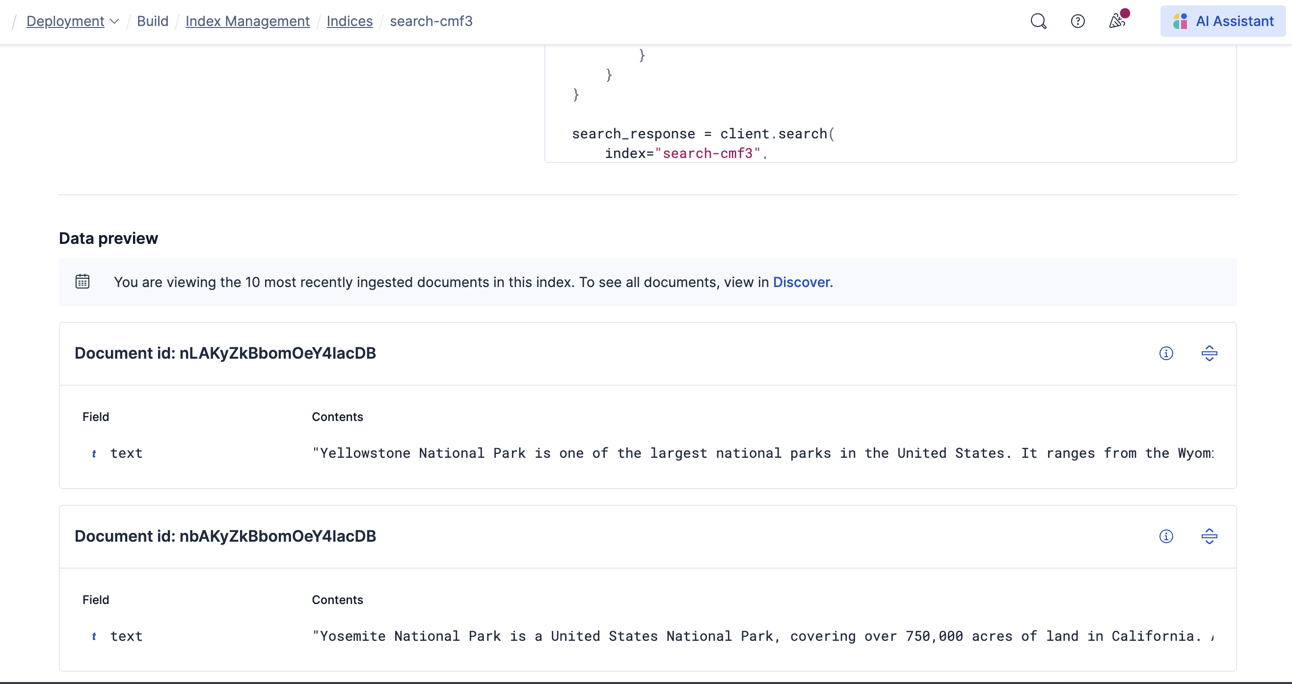 Viewing data in the guided workflow