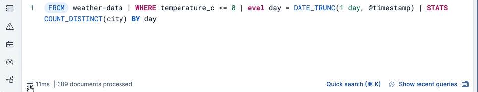 Automatic line breaks and indentation for ES|QL queries