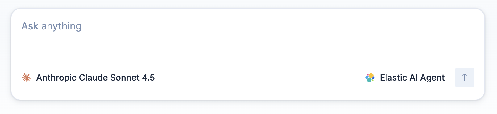 Text input area for chatting with agents