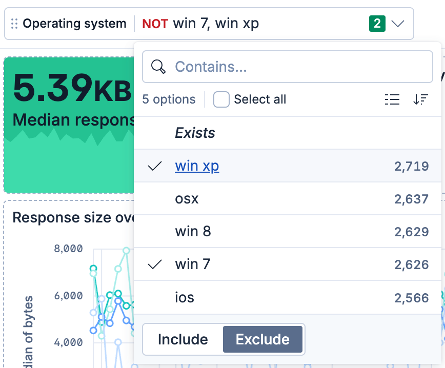 Options list control