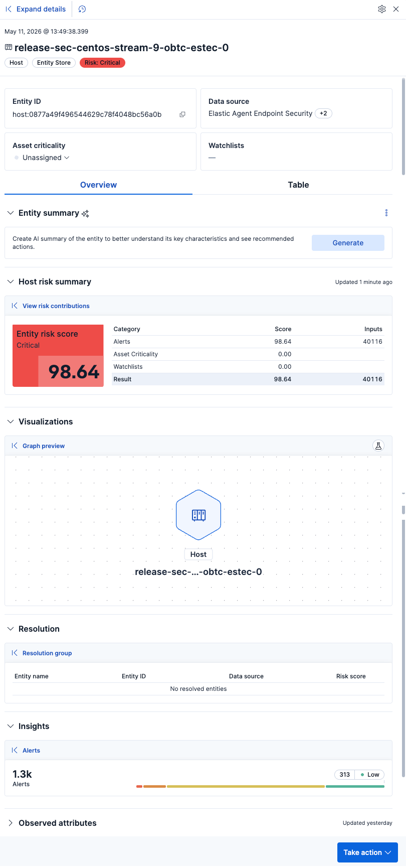 Host details flyout