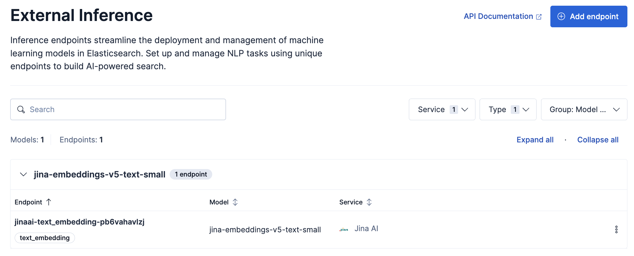 External inference UI