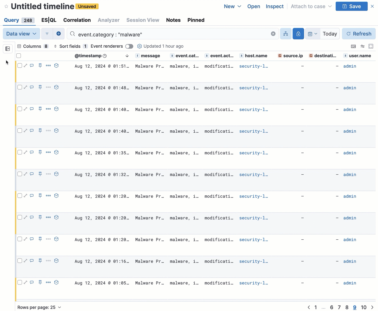 timeline accessibility page up n down
