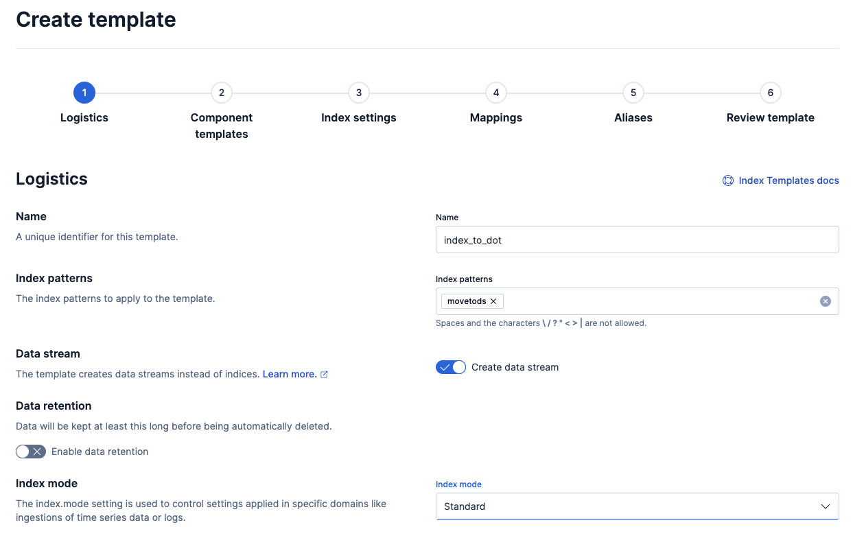 Create template page Create template page
