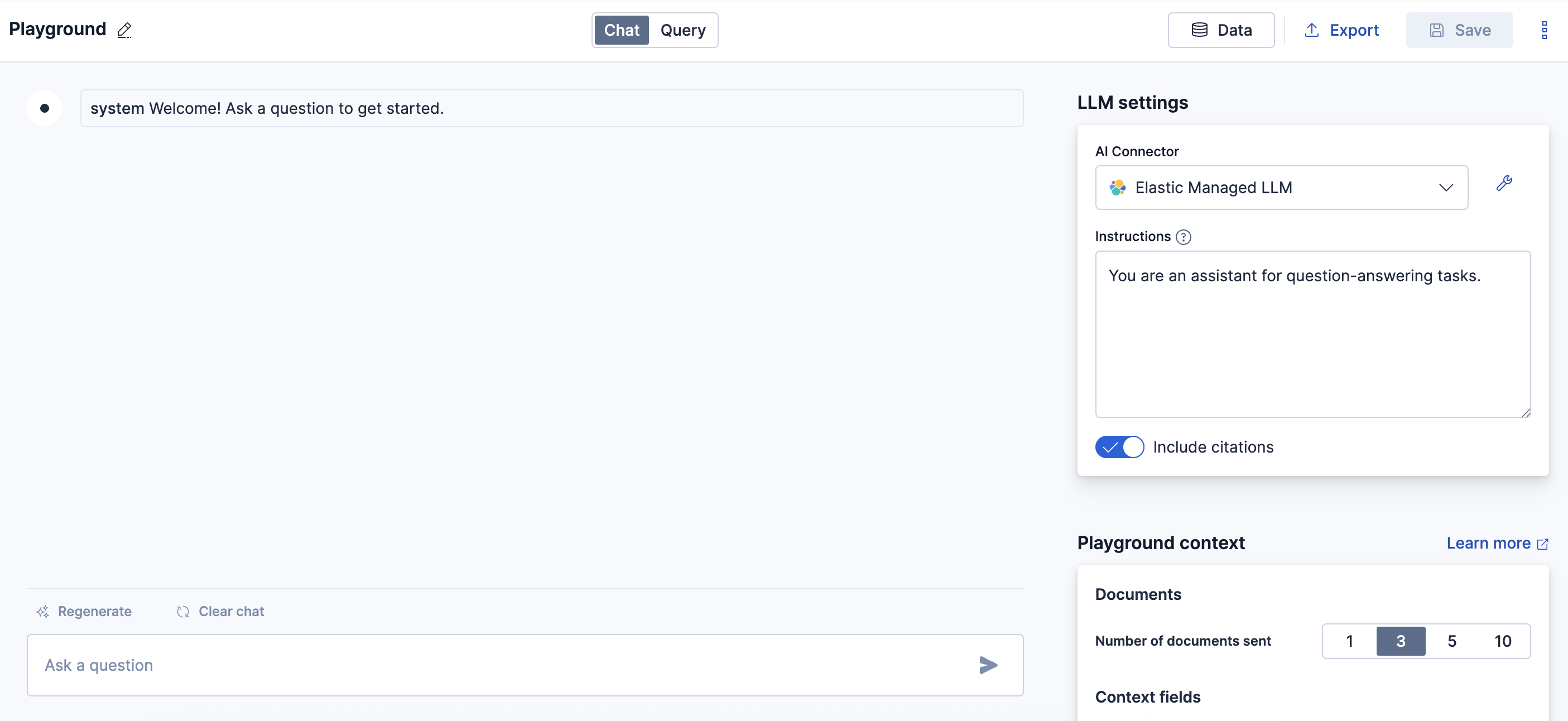 chat interface