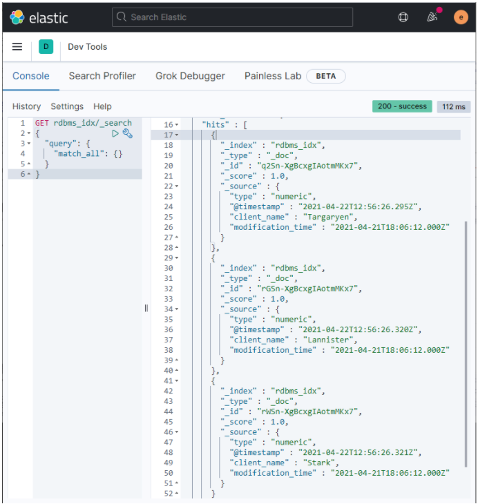 A picture showing query results with three records A picture showing query results with three records