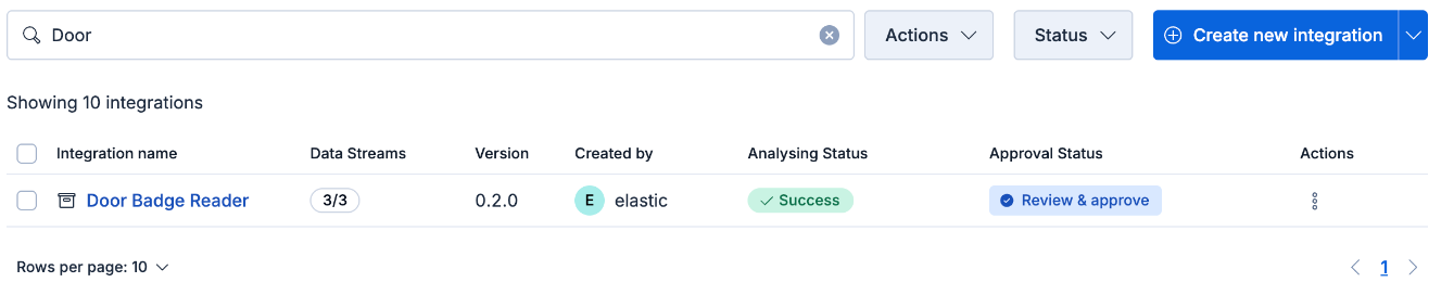 The Manage my integrations view showing a custom integration with a Ready to approve status