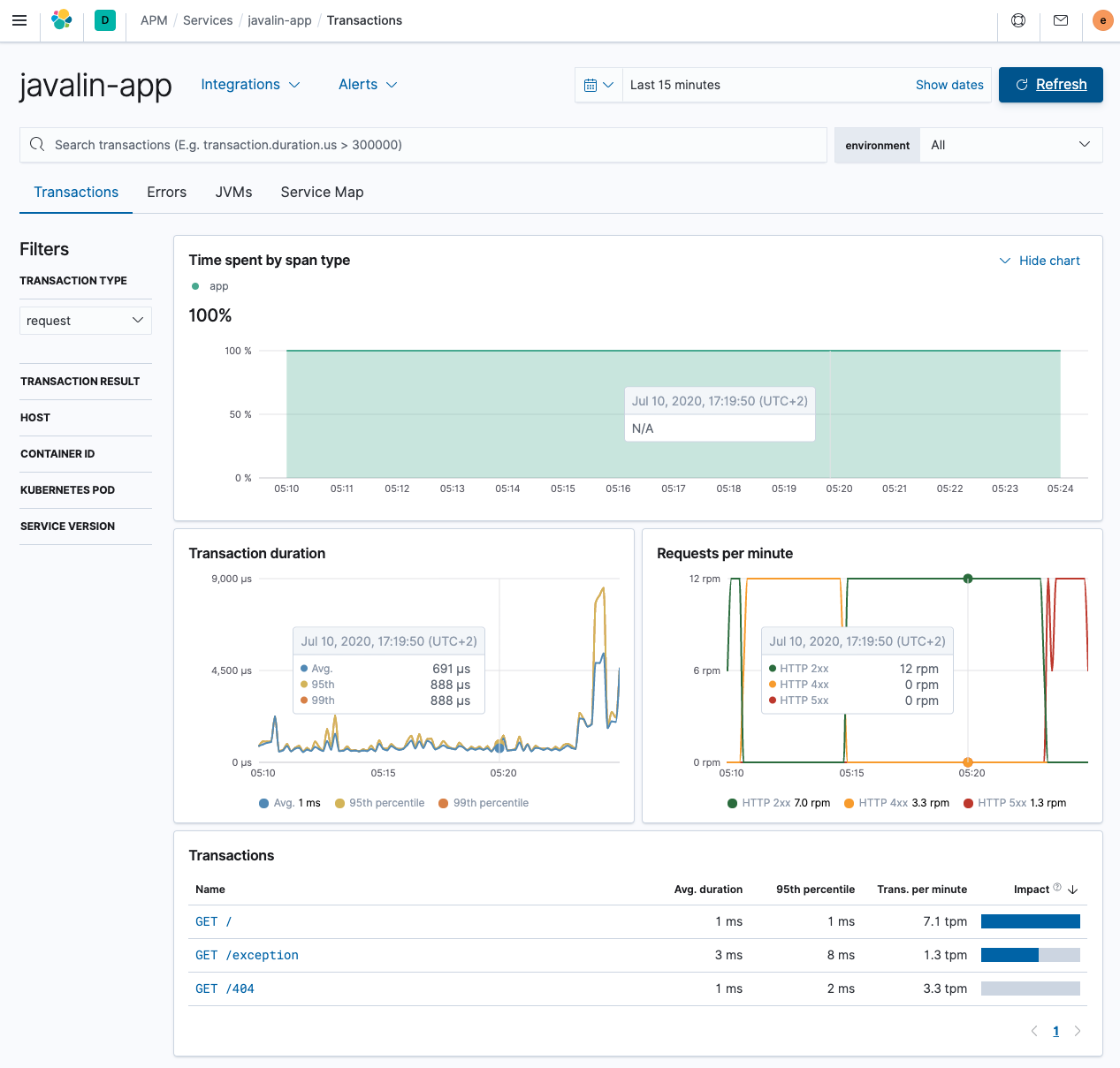 Applications UI with correct transaction names Applications UI with correct transaction names