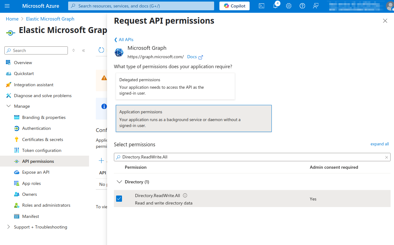 configure api permissions