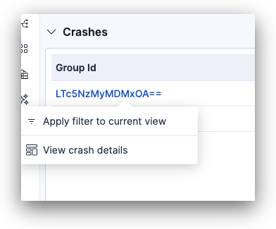View crash details