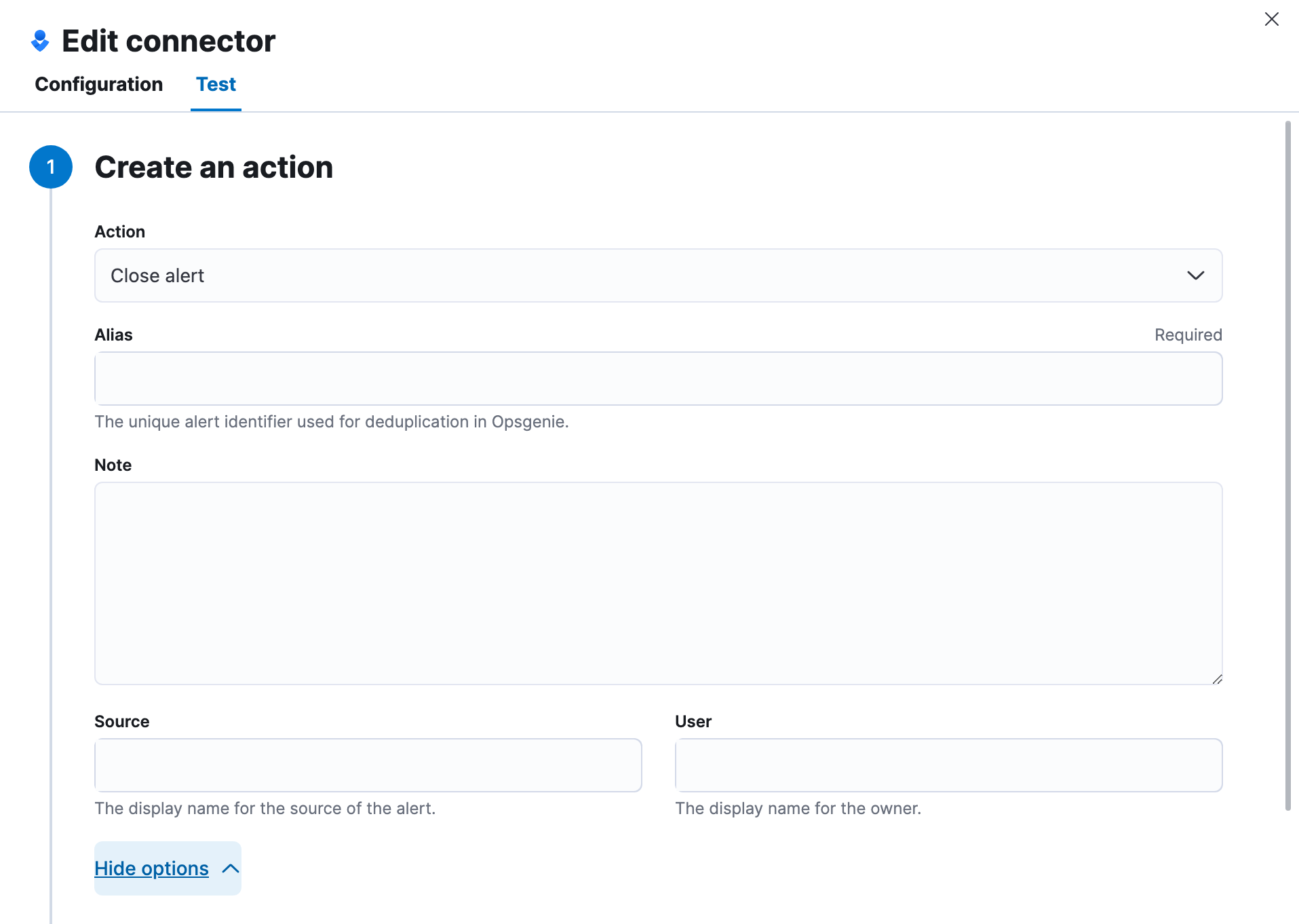 Opsgenie close alert action test