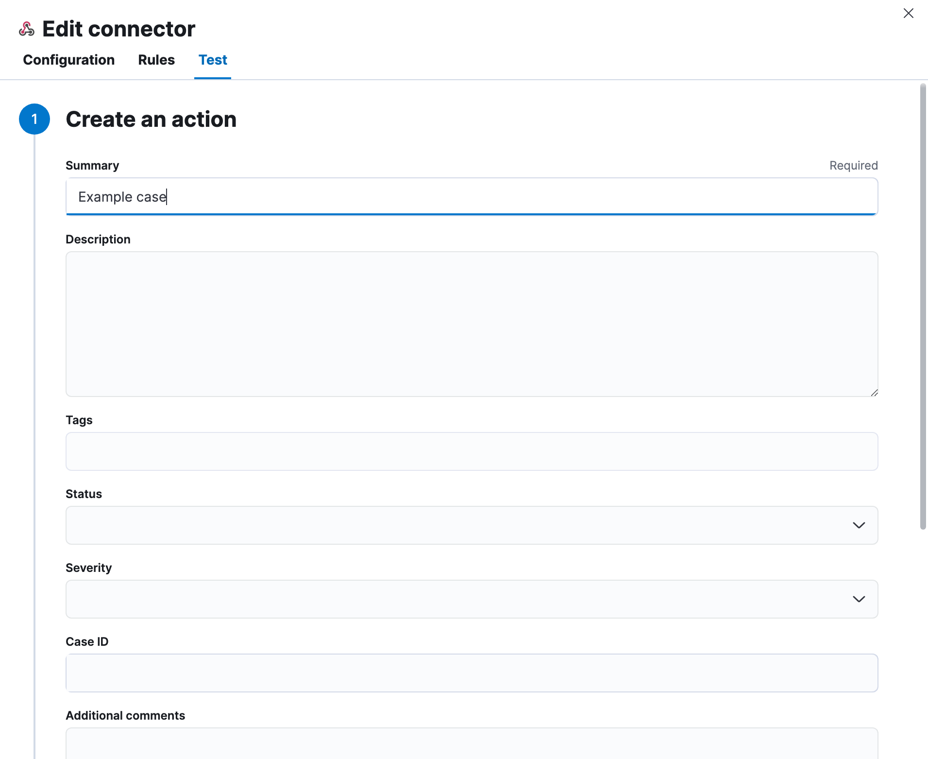 Webhook - Case Management params test