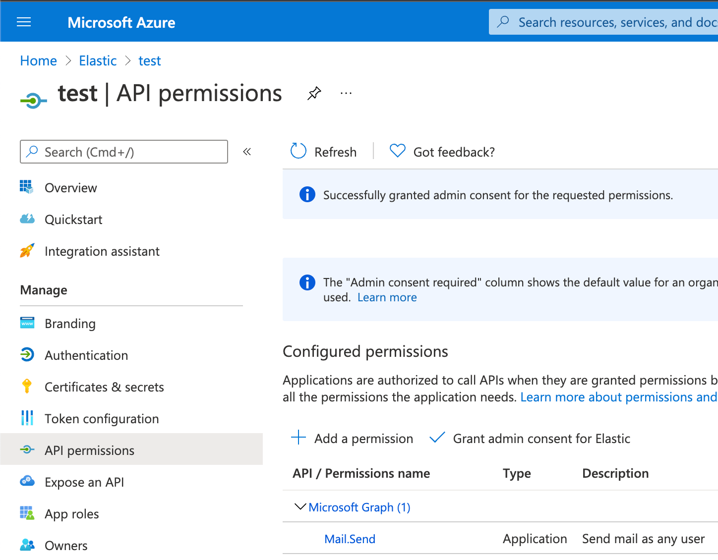 MS Exchange API permissions