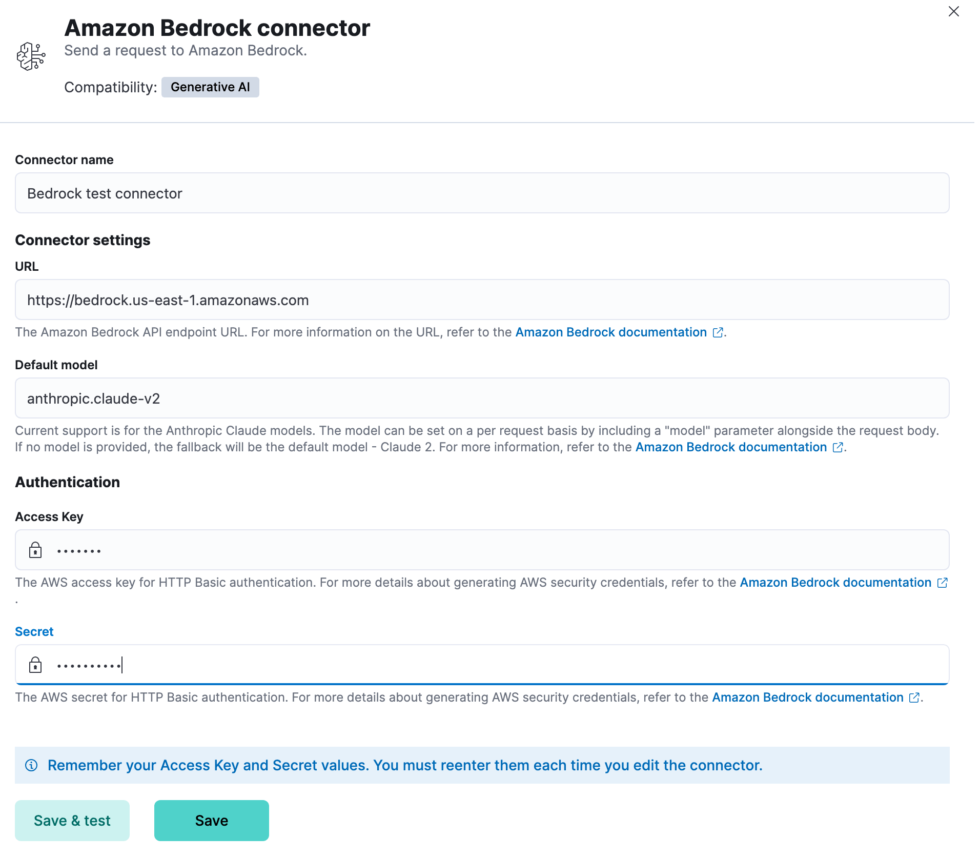 Amazon Bedrock connector