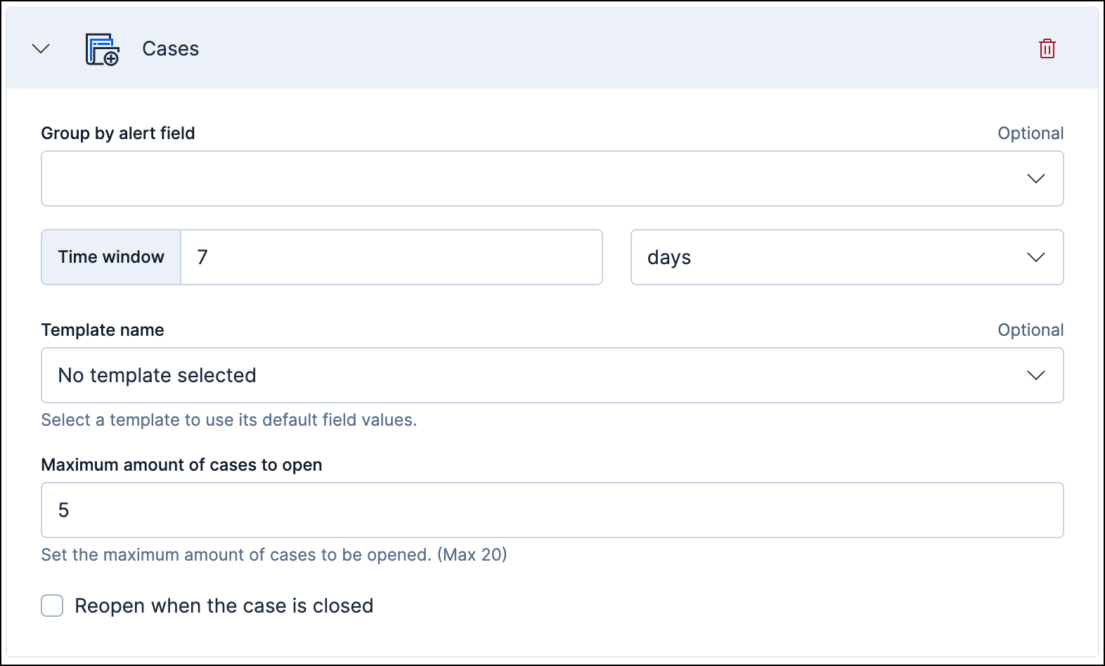 Add a cases action while creating a rule in Kibana Rules