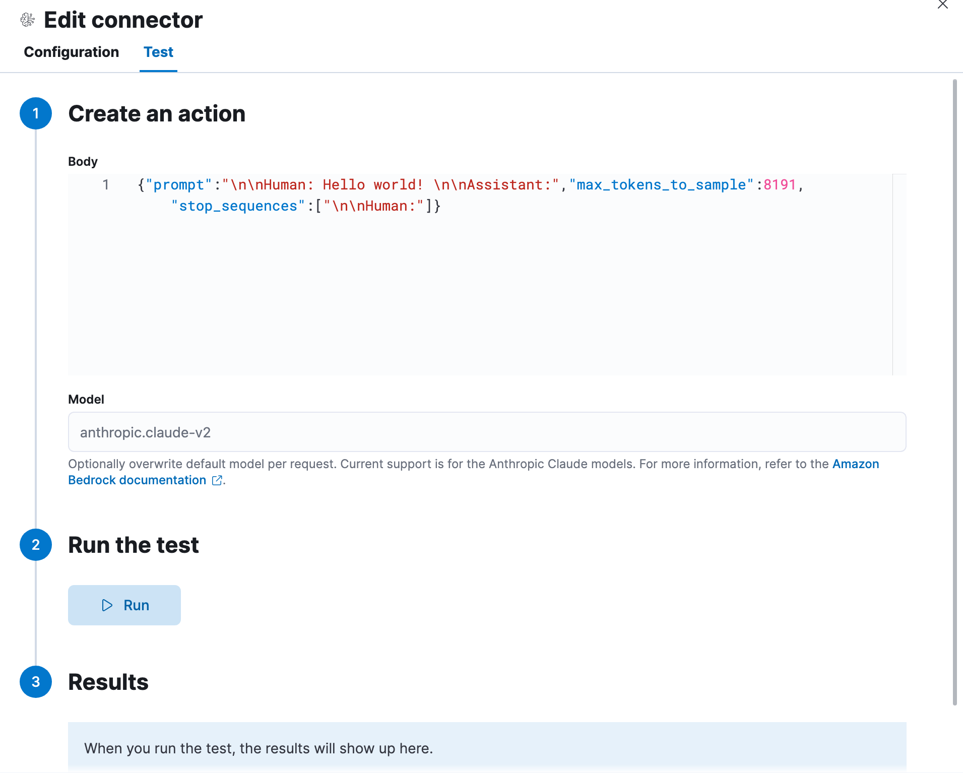 Amazon Bedrock params test