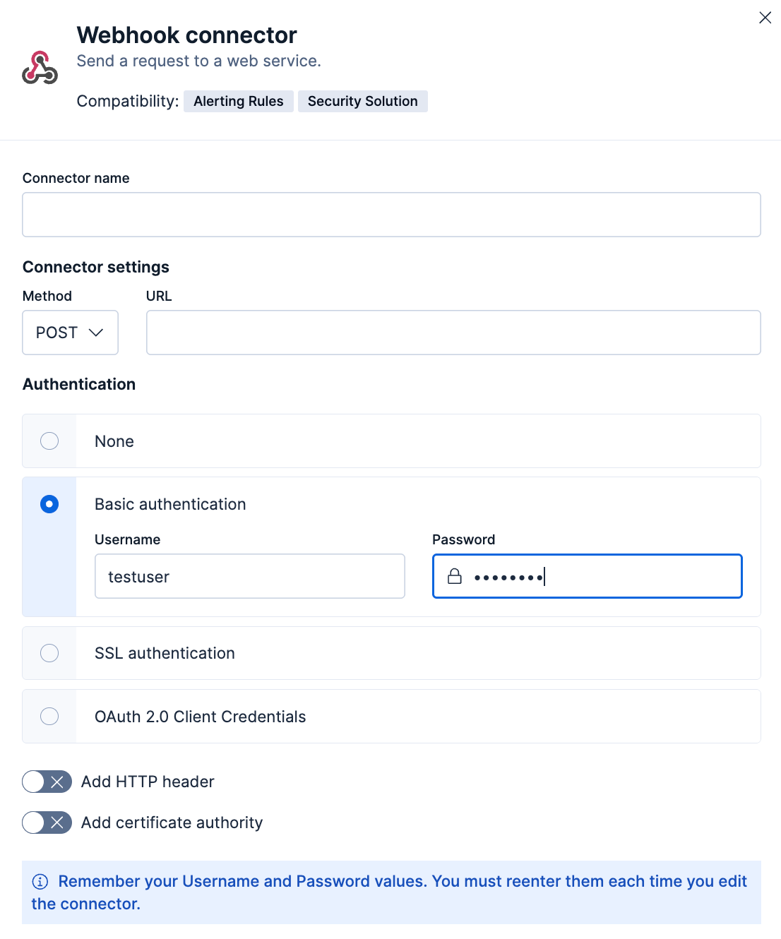 Webhook connector